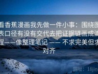 看香蕉漫画我先做一件小事：围绕图表口径有没有交代去把证据链画成流程——像整理笔记 —— 不求完美但求对齐