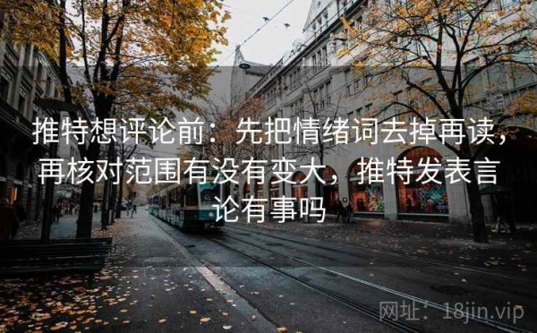 推特想评论前：先把情绪词去掉再读，再核对范围有没有变大，推特发表言论有事吗